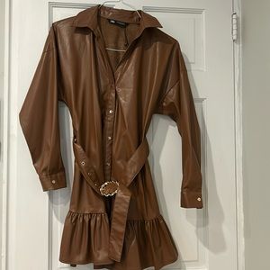 Zara Leather Dress